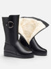 Women's Fur-Lined Buckle Boots