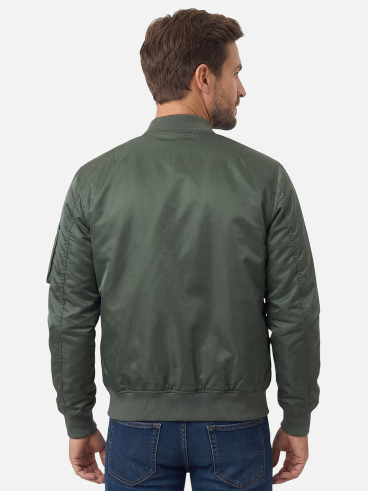 Men's Zip-Up Windproof Bomber Jacket
