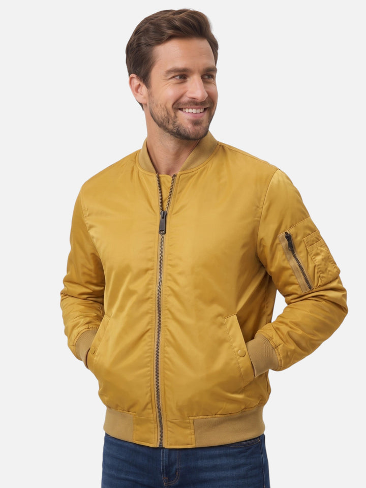 Men's Zip-Up Windproof Bomber Jacket