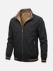 Men's Zip-Up Harrington Jacket with Stripes