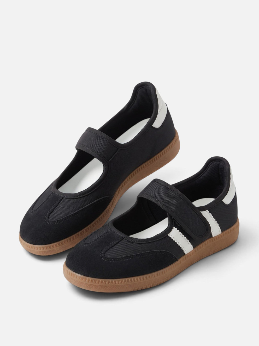Women's Mary Jane Style Trainers with Contrast Stripes