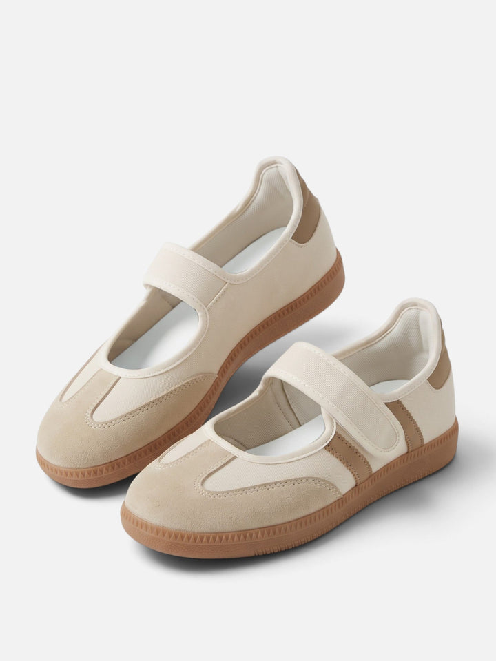 Women's Mary Jane Style Trainers with Contrast Stripes