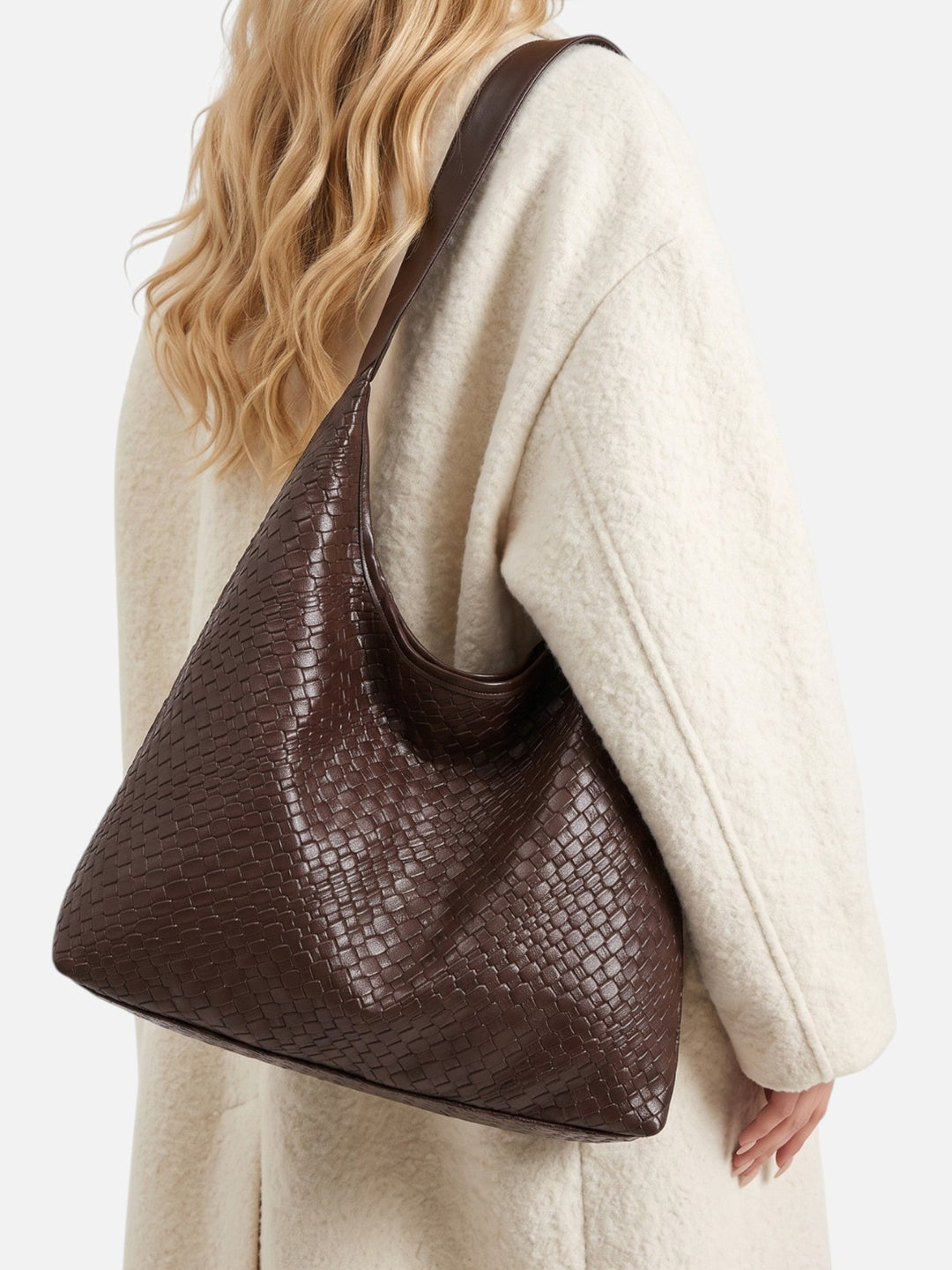 Women's Woven Hobo Bag with Pouch