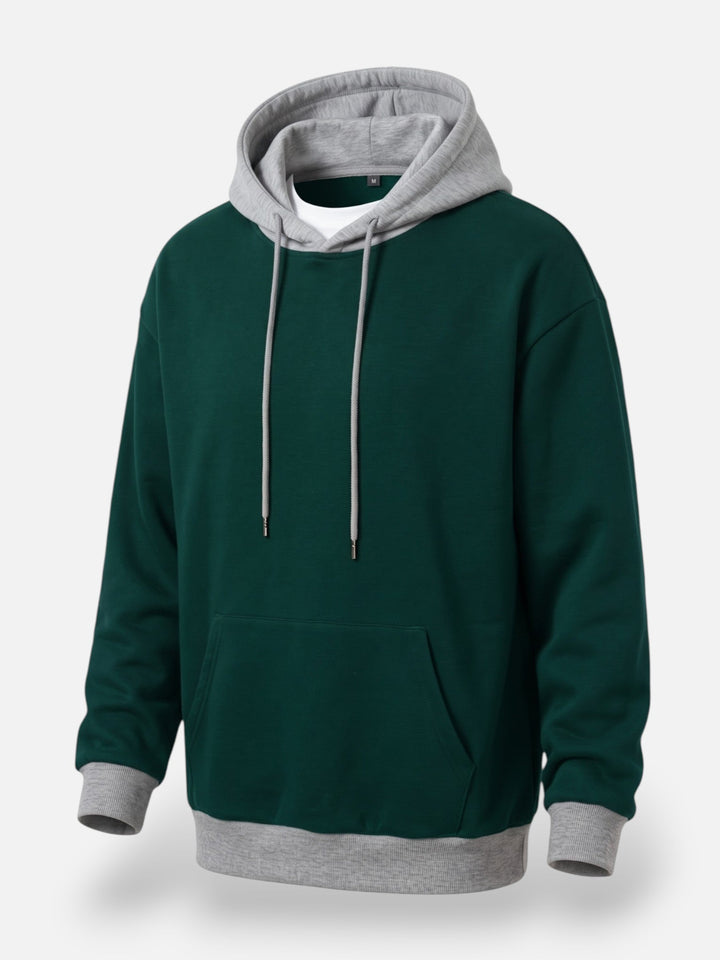 Men's Two-Tone Drawstring Hoodie