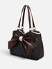 Women's Polka Dot Tote Bag with Bow and Lace Trim