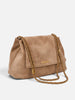 Women's Faux Suede Chain Shoulder Bag