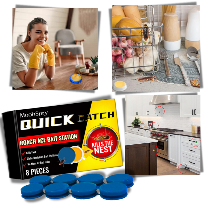 Odorless Cockroach Bait Station for Home Pest Control