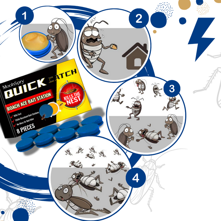 Odorless Cockroach Bait Station for Home Pest Control