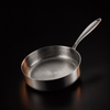 Hand-Hammered Deep Titanium Frying Pan