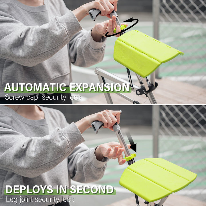 CrutchSeat - Folding Stool for Comfort - Lightweight and Portable