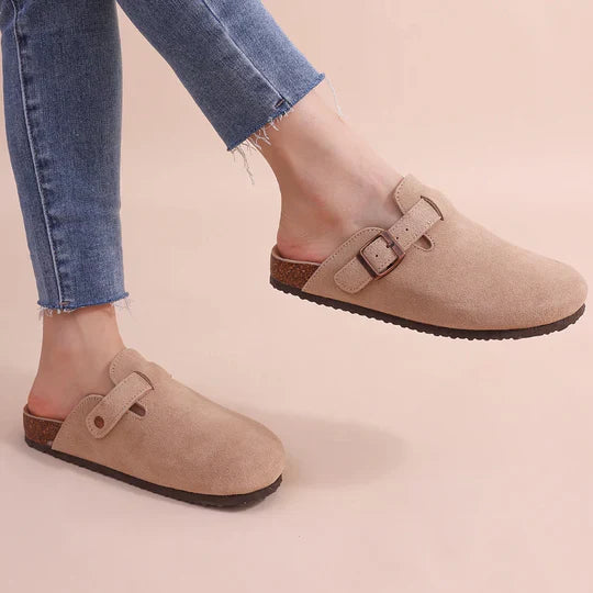Women's  Suede Cork Slippers
