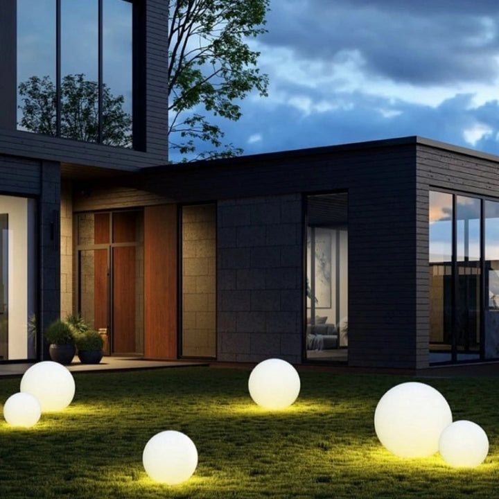 Outdoor Lights Globe Frosted Portable Cordless Garden Weather Resistant