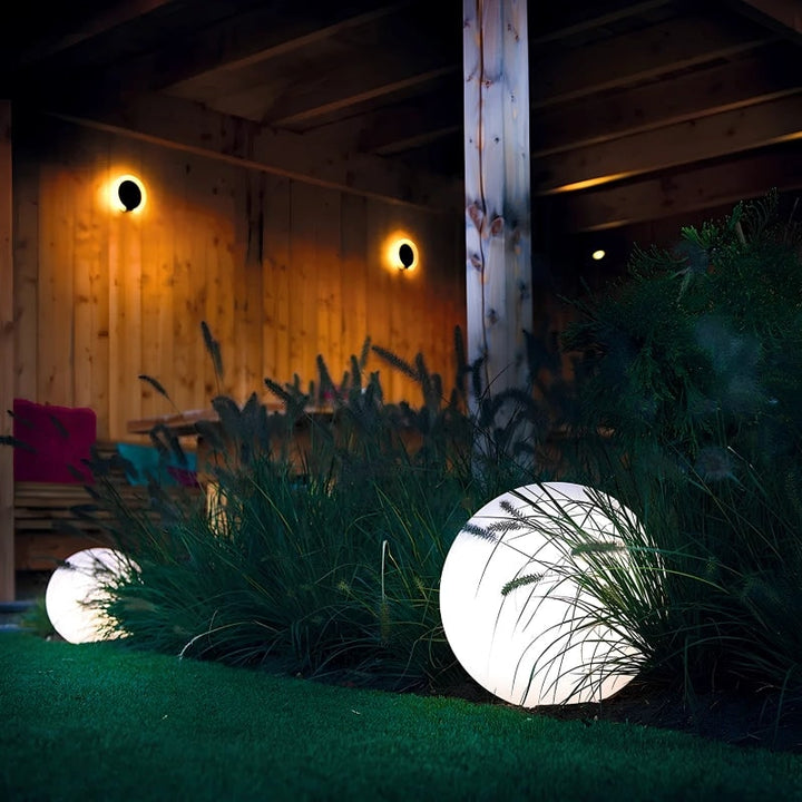 Outdoor Lights Globe Frosted Portable Cordless Garden Weather Resistant
