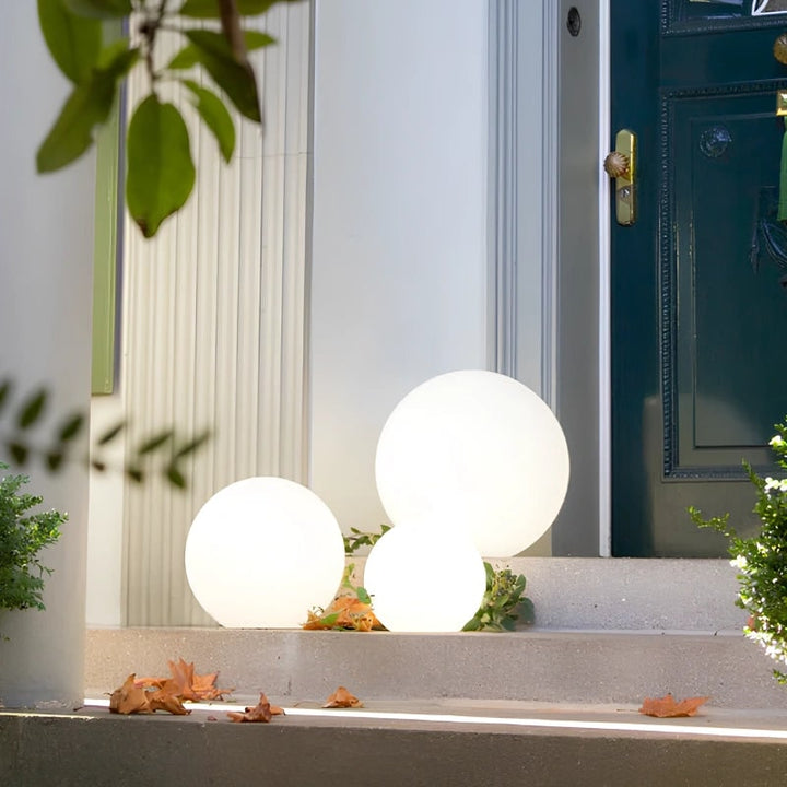 Outdoor Lights Globe Frosted Portable Cordless Garden Weather Resistant
