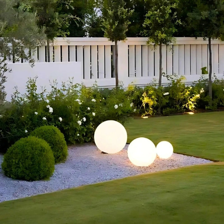 Outdoor Lights Globe Frosted Portable Cordless Garden Weather Resistant