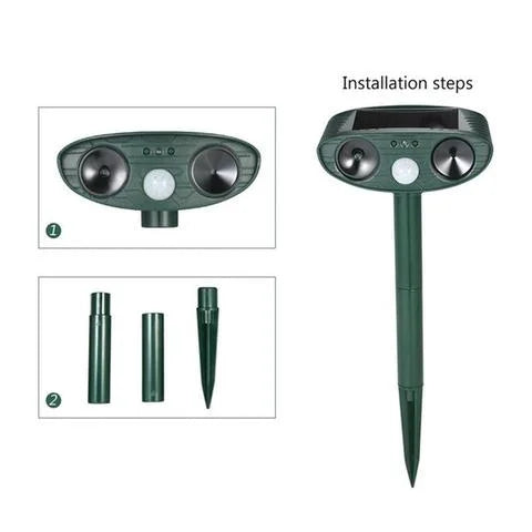 Outdoor Solar-Powered Ultrasonic Deer Repeller for Gardens