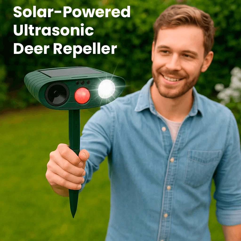 Outdoor Solar-Powered Ultrasonic Deer Repeller for Gardens