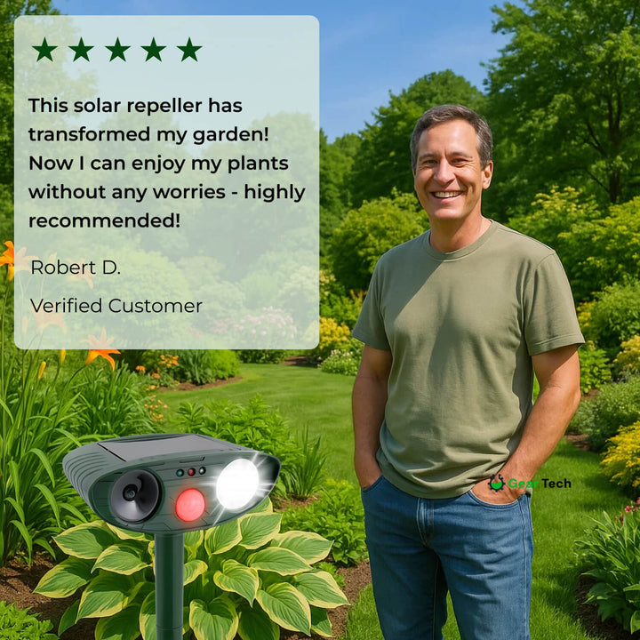 Outdoor Solar-Powered Ultrasonic Deer Repeller for Gardens