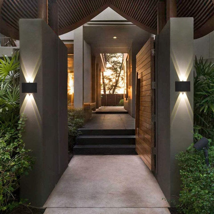 Outdoor Wall Sconce Light LED Up Down Modern Slim Weatherproof Lamp