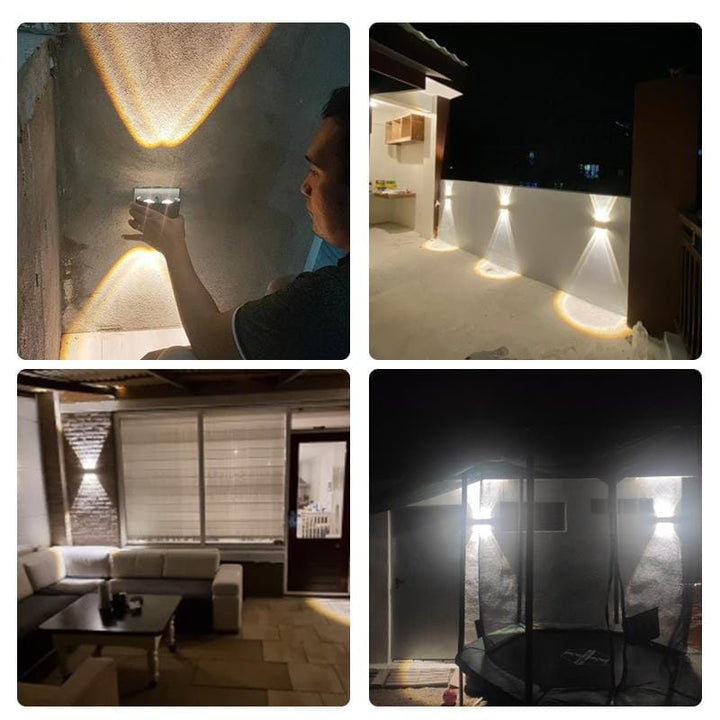 Outdoor Wall Sconce Light LED Up Down Modern Slim Weatherproof Lamp