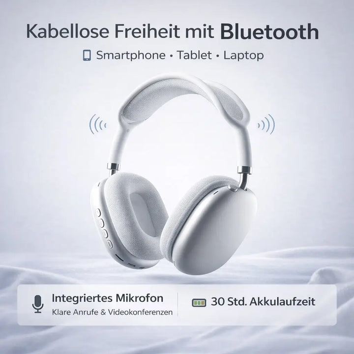 Over-Ear Headphones with Active Noise Cancelling and Bluetooth (ANC)