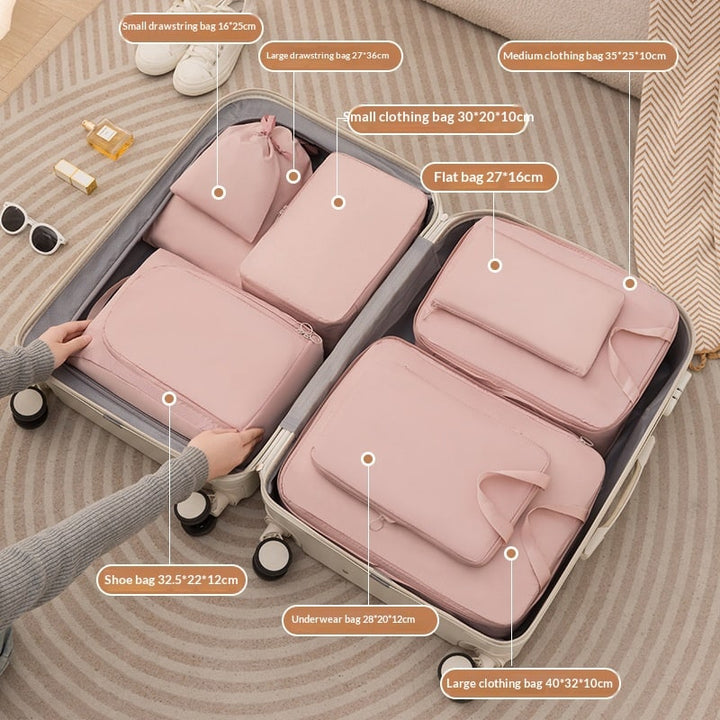 Packing Cubes and Compression for Travel with Luggage Organizer Bags 6 or 8 Piece