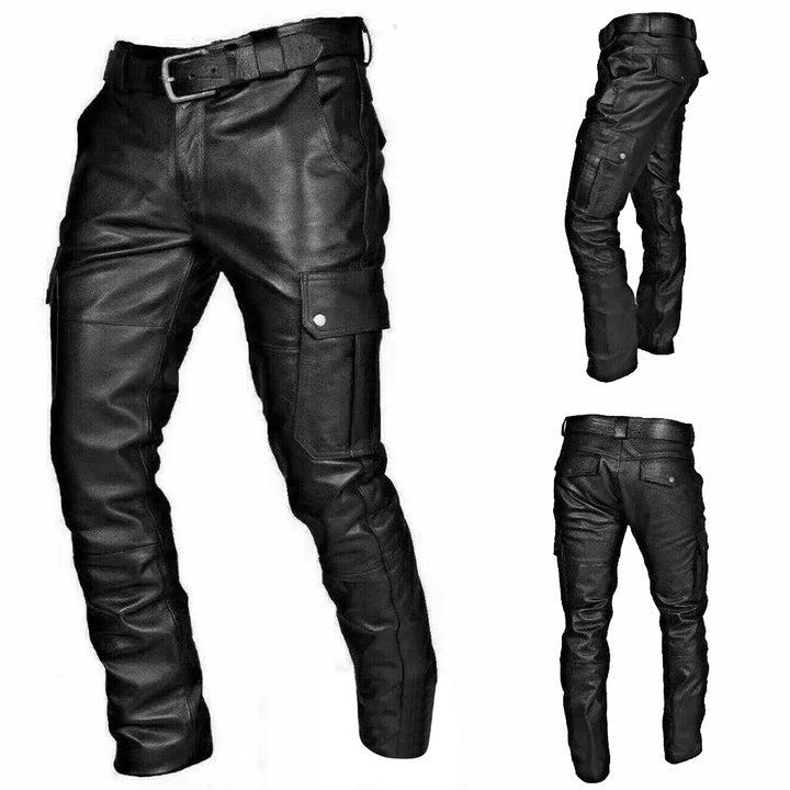 Men's Leather Biker-Style Trousers – RoadVance