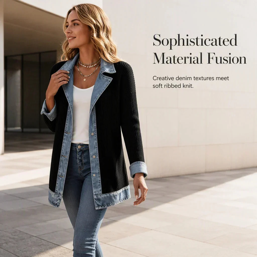 Versatile ribbed coat for everyday wear.