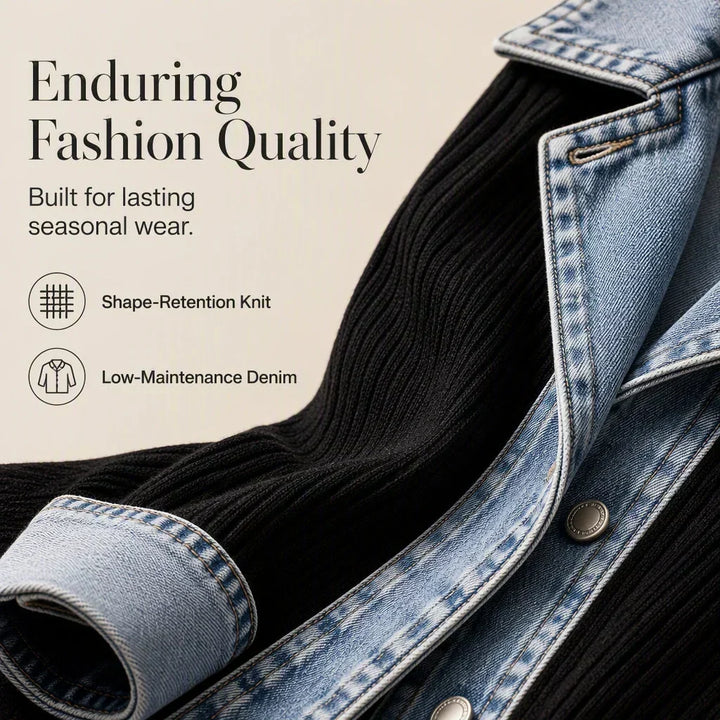 Versatile ribbed coat for everyday wear.