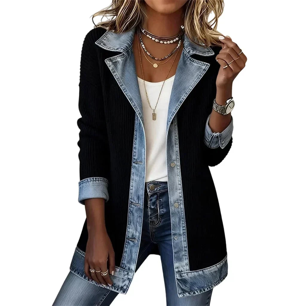 Versatile ribbed coat for everyday wear.
