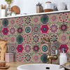 Peel and Stick Tile Backsplash Wall Art Decor Stickers with Mandala Patterns Pack of 24