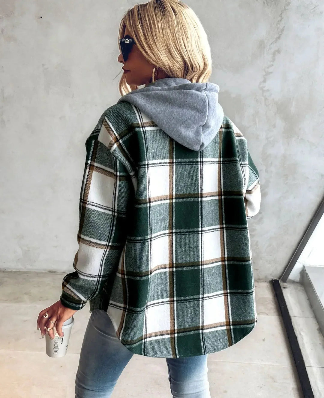 Plaid Oversized Cardigan