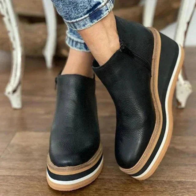 Women's Platform Slip-On Chelsea Boots