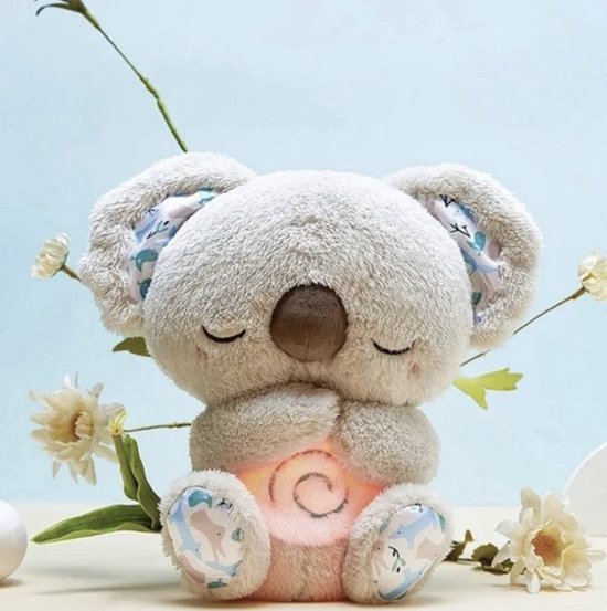 Relaxing Plush Toy with Breathing and Night Light - Soothing