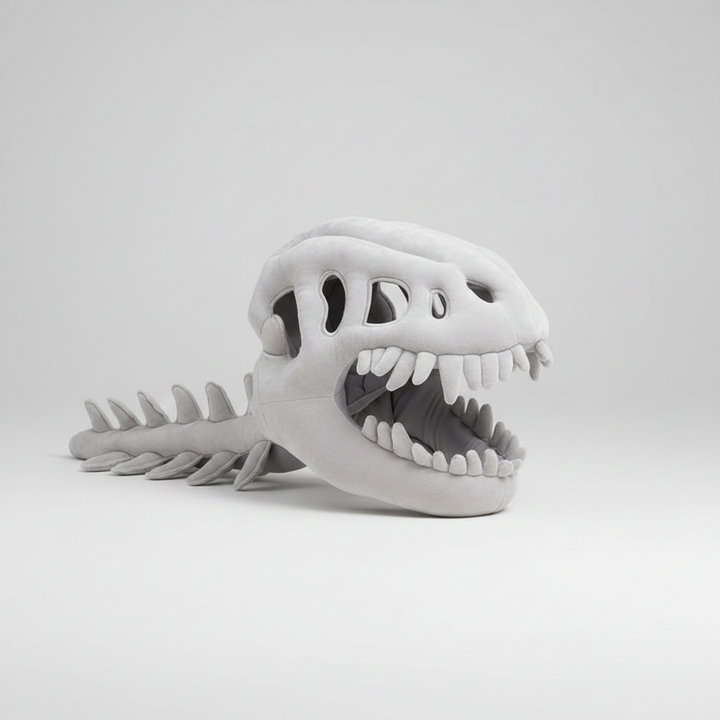 Plush Dinosaur Costume Beanie with Teeth and Tail