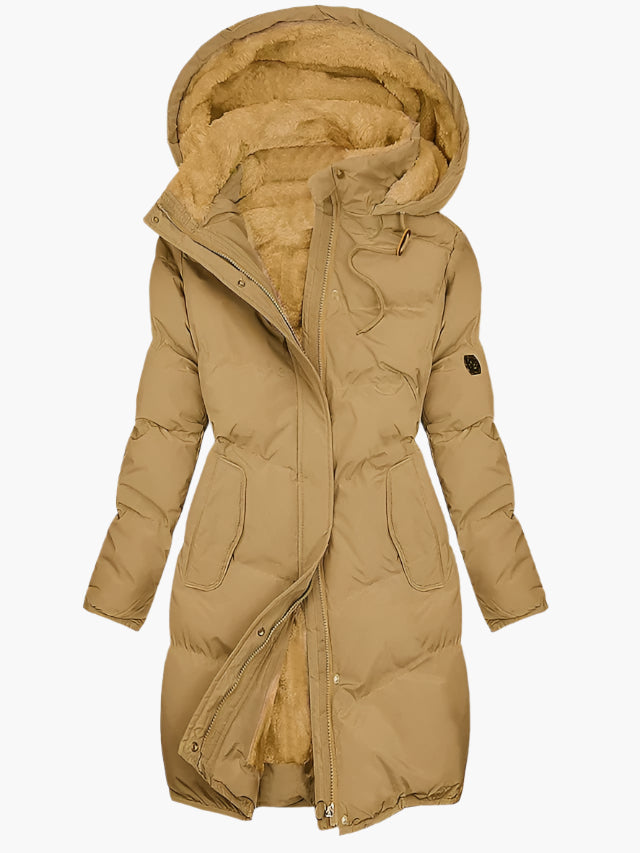 Women's Quilted Winter Coat with Hood