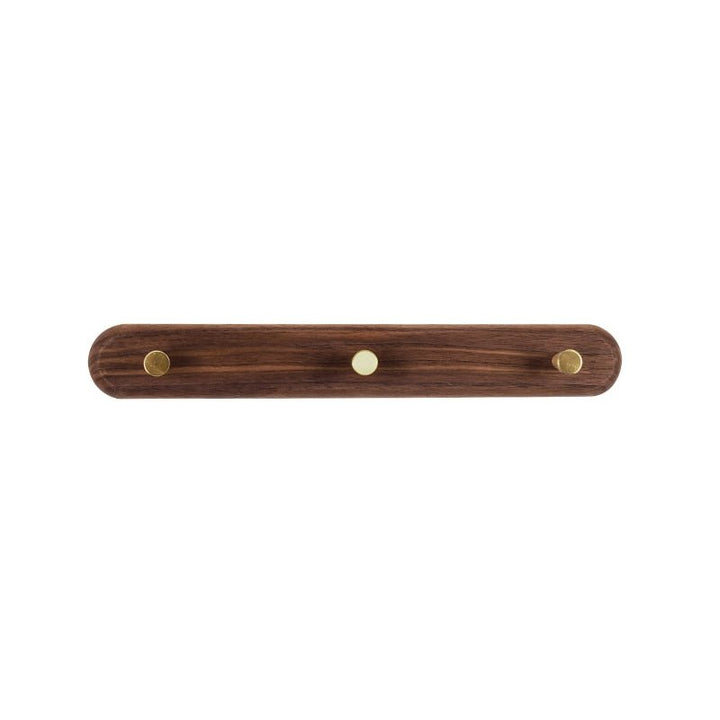 Wooden Wall Coat Rack with Brass Hooks - LignaHook