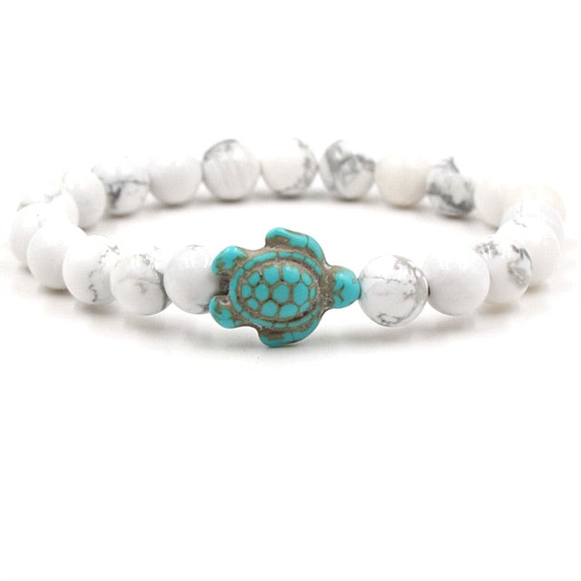 Unique Natural Stone Beaded Turtle Bracelets