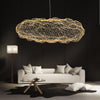 Handmade Iron Cloud Lamp with Starry LED Points for Art Deco Interiors