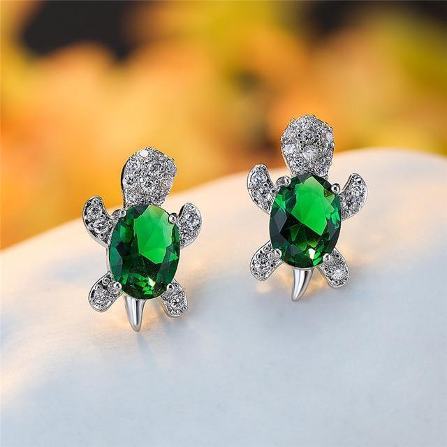 Seaweed Earrings in Zirconium and Silver