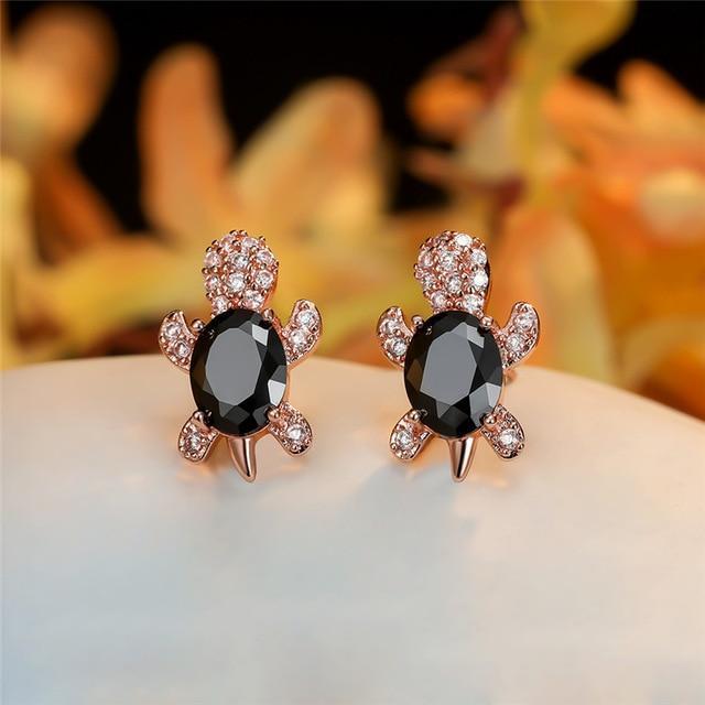 Seaweed Earrings in Zirconium and Silver