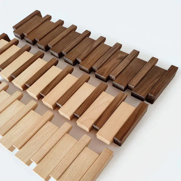 MelodyRack | Piano-Inspired Wooden Coat Rack
