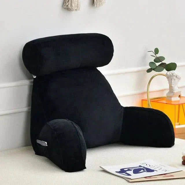 Reading Pillow with Backrest, Armrests and Pocket