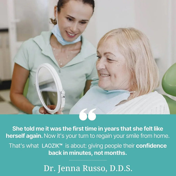 Removable Full-Arch Denture Set with Flexible Cushion Grip for Daily Use