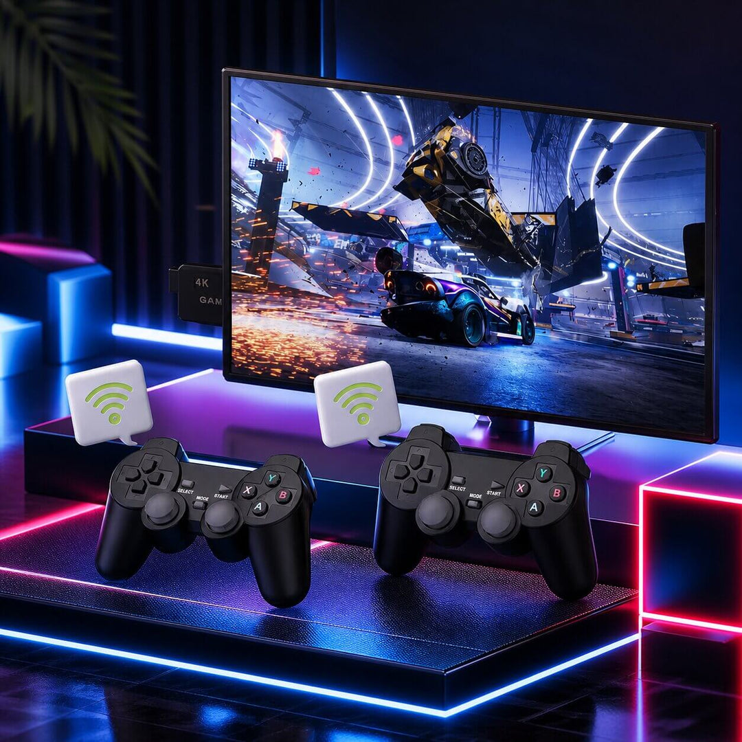 Retro Games Console with 2 Controllers | 4K Retro Games Console | Nostavolt