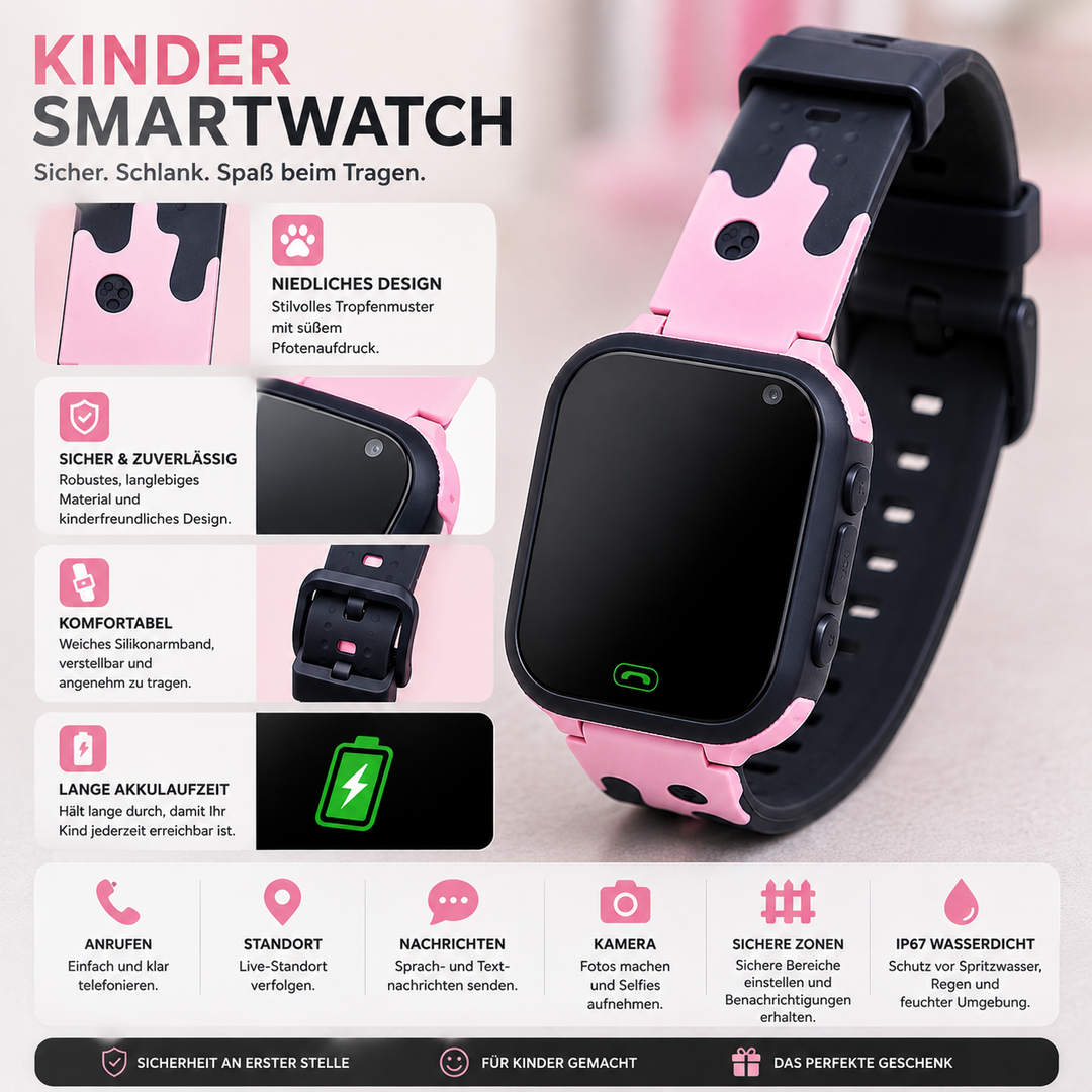 Children's Smartwatch with GPS, Camera & SOS Button