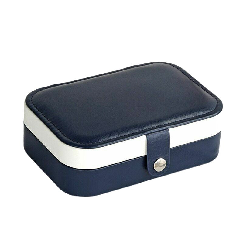Double-Layer Portable Leather Jewellery Box