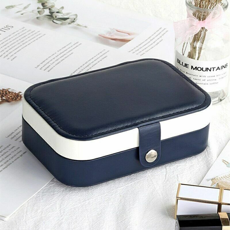Double-Layer Portable Leather Jewellery Box
