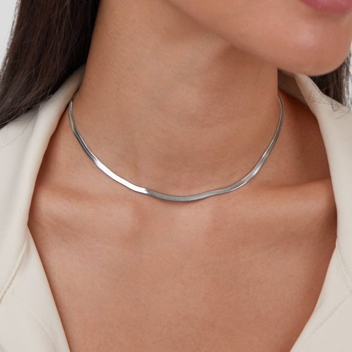 Elegant silver snake chain with refined shine