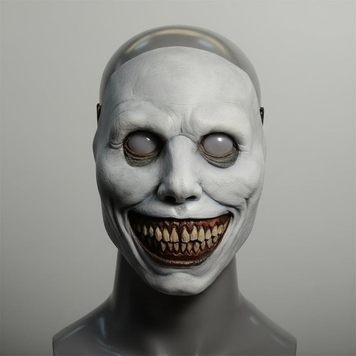 Scary Halloween Mask Creepy Latex Horror with LED and Adjustable Strap for Costume Party